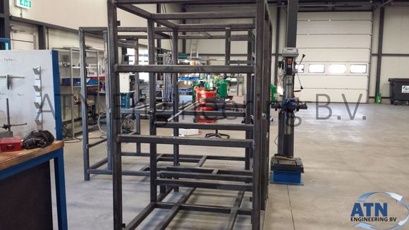 Frame for degassing machines