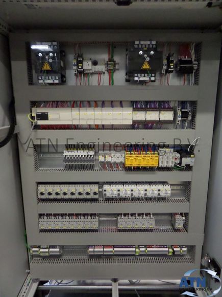 Controle cabinet for a refrigerator recycling machine